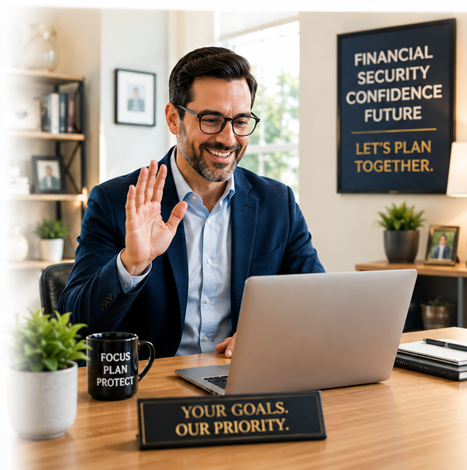 Financial advisor recording a personalized welcome video for a client