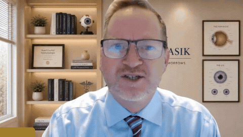 LASIK surgeon recording a personalized follow up video